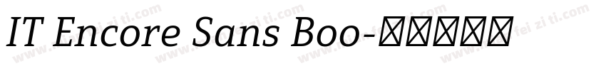 IT Encore Sans Boo字体转换